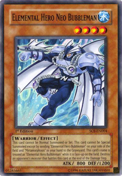 1st Edition, Common, Effect Monster, Shadow of Infinity, Unlimited, Warrior, Water Elemental Hero Neo Bubbleman [SOI-EN004] Common - Trading Card World
