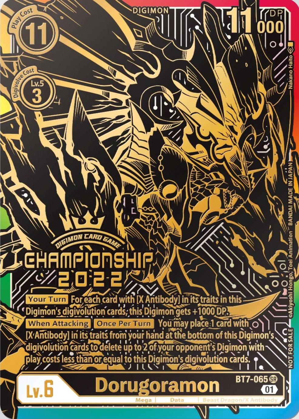 Beast Dragon/X-Antibody, Black, BT7-065, Data, Digimon, Mega, Next Adventure Promos, Promo Dorugoramon [BT7-065] (2022 Championship Finals 1st Place) [Next Adventure Promos] - Trading Card World