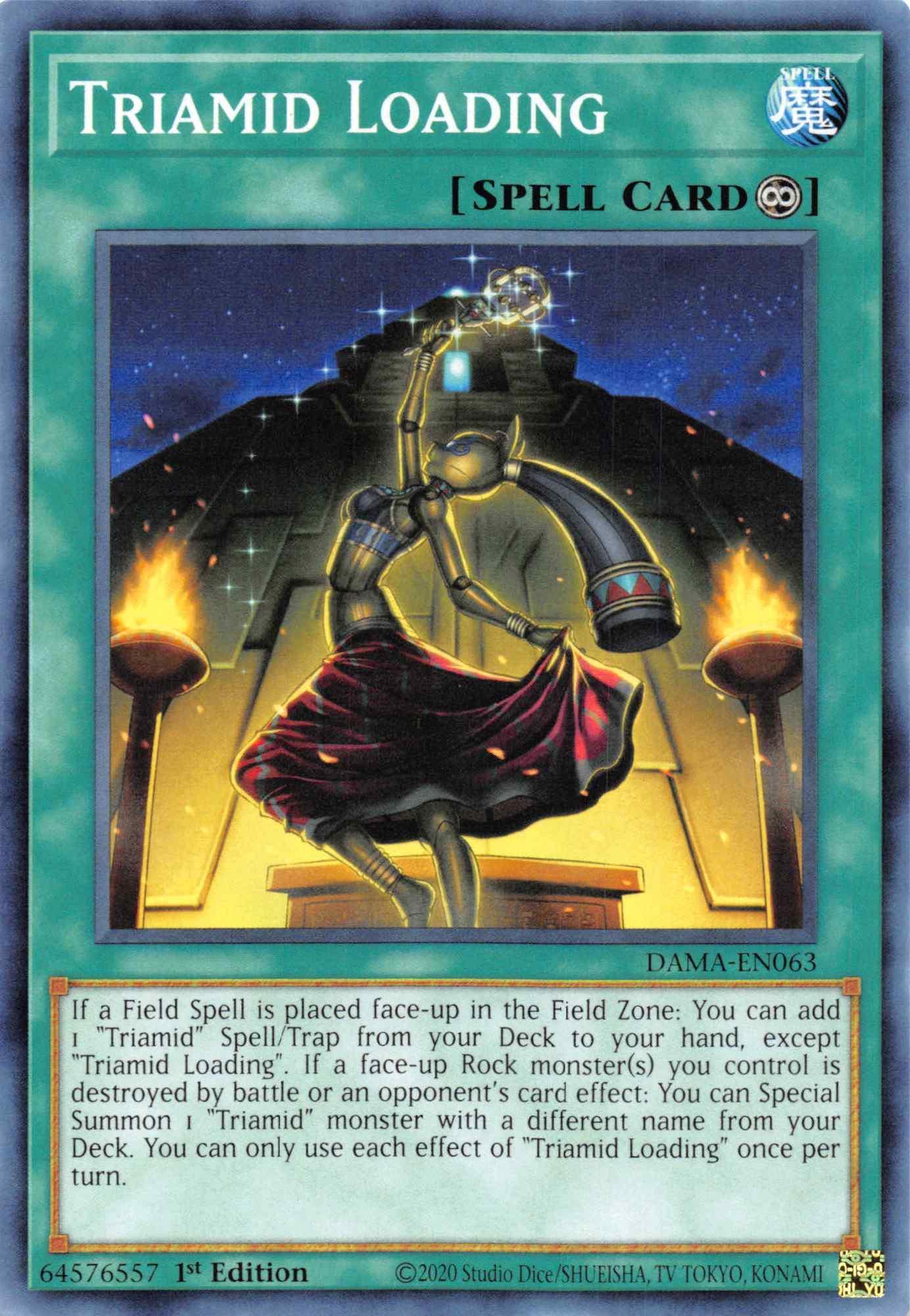 1st Edition, Common, Continuous Spell, Dawn of Majesty, Spell Triamid Loading [DAMA-EN063] Common - Trading Card World