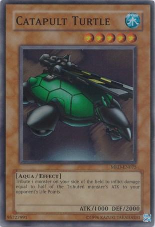 Aqua, Effect Monster, Metal Raiders, Super Rare, Unlimited, Water Catapult Turtle [MRD-EN075] Super Rare - Trading Card World