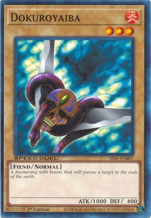 1st Edition, Common, Fiend, Fire, Normal Monster, Speed Duel: Twisted Nightmares Dokuroyaiba [SS05-ENB07] Common - Trading Card World