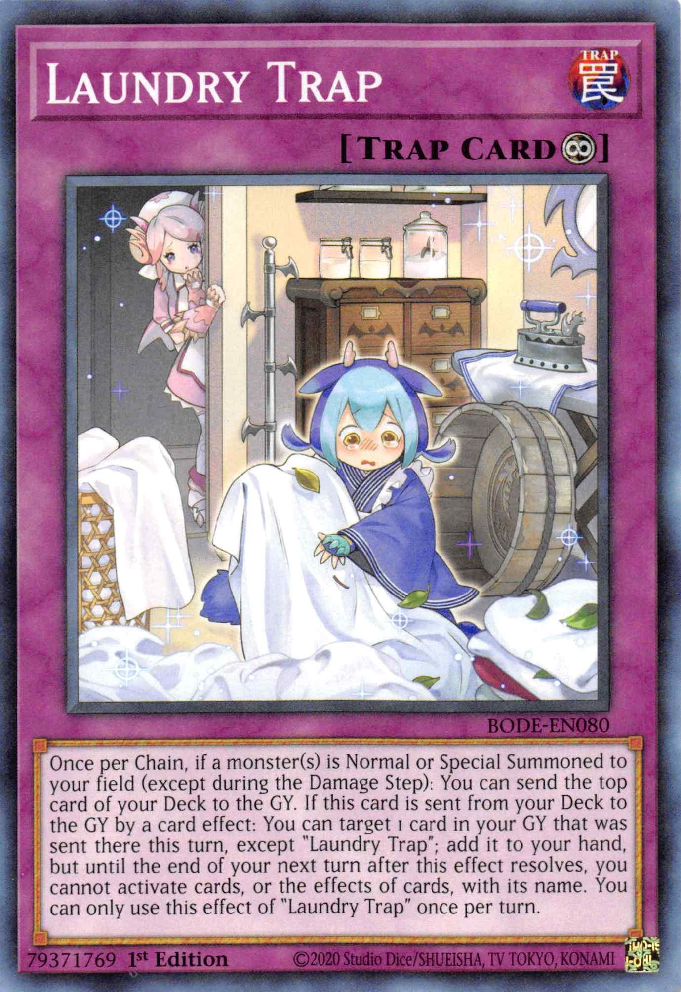 1st Edition, Burst of Destiny, Common, Continuous Trap, Trap Laundry Trap [BODE-EN080] Common - Trading Card World