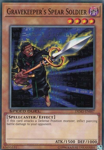 Common, Dark, Effect Monster, Speed Duel Demo Deck, Spellcaster, Unlimited Gravekeeper's Spear Soldier [DEM5-EN007] Common - Trading Card World