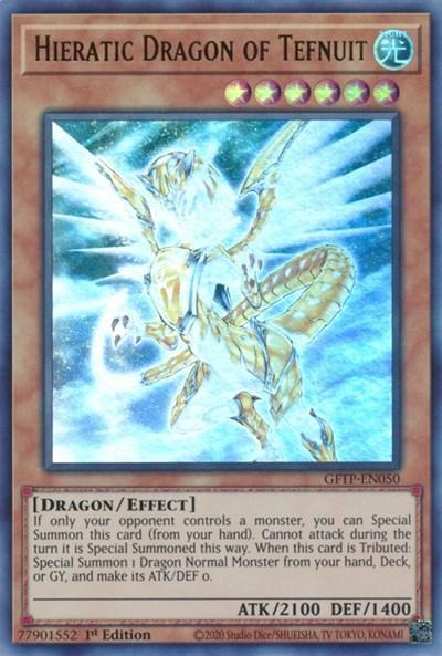 1st Edition, Dragon, Effect Monster, Ghosts from the Past, Light, Ultra Rare Hieratic Dragon of Tefnuit [GFTP-EN050] Ultra Rare - Trading Card World