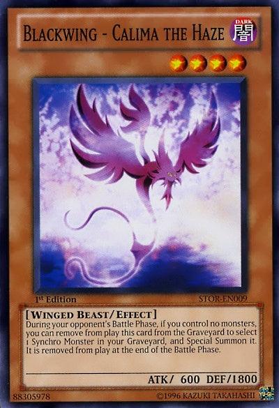 1st Edition, Common, Dark, Effect Monster, Storm of Ragnarok, Unlimited, Winged Beast Blackwing - Calima the Haze [STOR-EN009] Common - Trading Card World