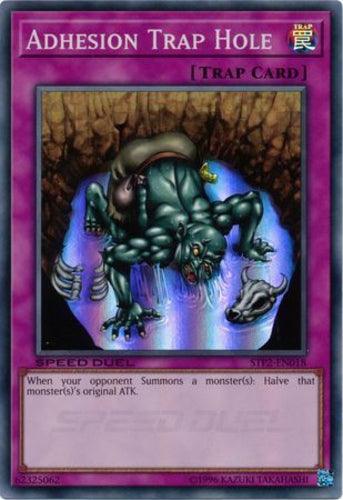 Normal Trap, Speed Duel: Tournament Pack 2, Super Rare, Trap, Unlimited Adhesion Trap Hole [STP2-EN018] Super Rare - Trading Card World
