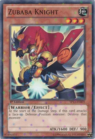 1st Edition, Earth, Effect Monster, Star Pack 2013, Starfoil Rare, Unlimited, Warrior Zubaba Knight [SP13-EN001] Starfoil Rare - Trading Card World