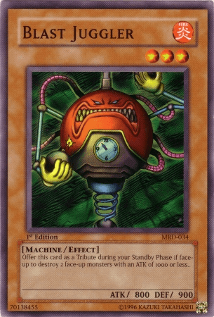 1st Edition, Common, Effect Monster, Fire, Machine, Metal Raiders, Unlimited Blast Juggler [MRD-034] Common - Trading Card World