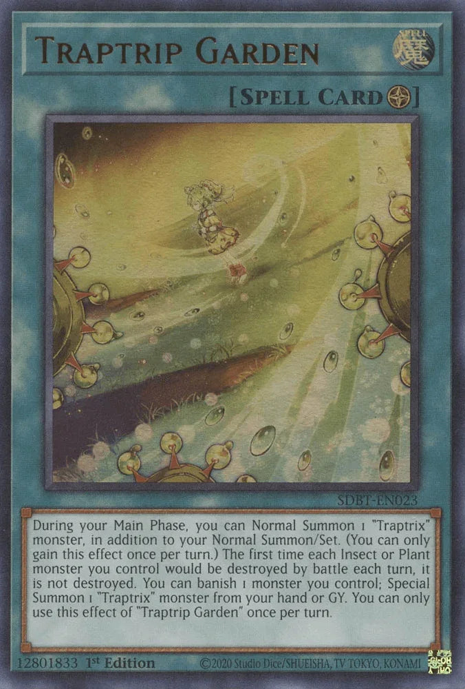 1st Edition, Field Spell, Spell, Structure Deck: Beware of Traptrix, Ultra Rare Traptrip Garden [SDBT-EN023] Ultra Rare - Trading Card World