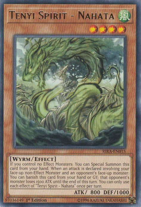 1st Edition, Effect Monster, Rare, Rising Rampage, Unlimited, Wind, Wyrm Tenyi Spirit - Nahata [RIRA-EN015] Rare - Trading Card World