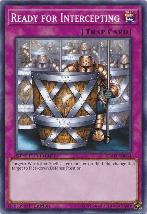 1st Edition, Common, Normal Trap, Speed Duel: Attack from the Deep, Trap Ready for Intercepting [SBAD-EN044] Common - Trading Card World