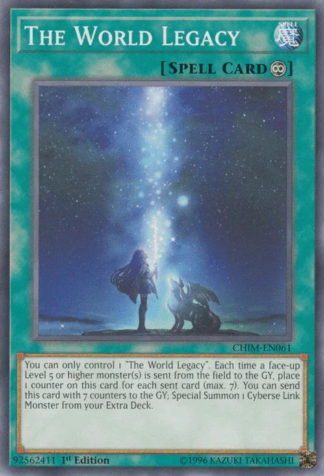 1st Edition, Chaos Impact, Common, Continuous Spell, Spell, Unlimited The World Legacy [CHIM-EN061] Common - Trading Card World