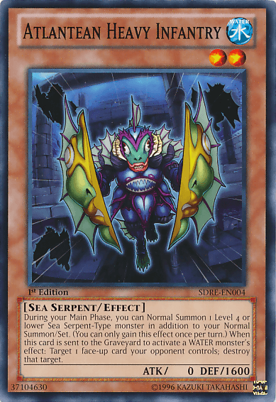 1st Edition, Common, Effect Monster, Sea Serpent, Structure Deck: Realm of the Sea Emperor, Water Atlantean Heavy Infantry [SDRE-EN004] Common - Trading Card World