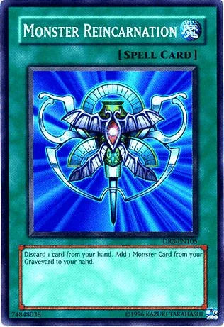 Dark Revelation Volume 3, Normal Spell, Spell, Super Rare, Unlimited Monster Reincarnation [DR3-EN105] Super Rare - Trading Card World
