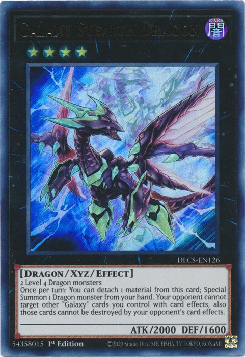 1st Edition, Dark, Dragon, Dragons of Legend: The Complete Series, Ultra Rare, Xyz/Effect Monster Galaxy Stealth Dragon [DLCS-EN126] Ultra Rare - Trading Card World