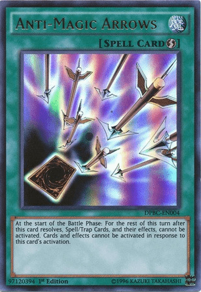 1st Edition, Duelist Pack: Battle City, Quick Play Spell, Spell, Ultra Rare Anti-Magic Arrows [DPBC-EN004] Ultra Rare - Trading Card World