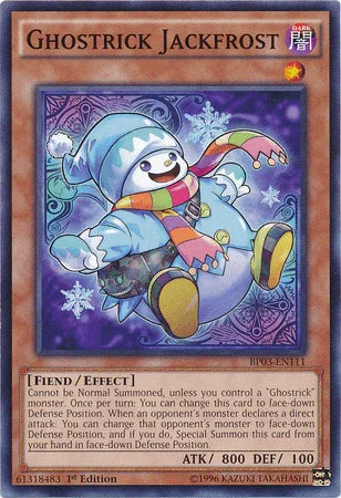 1st Edition, Battle Pack 3: Monster League, Common, Dark, Effect Monster, Fiend Ghostrick Jackfrost [BP03-EN111] Common - Trading Card World