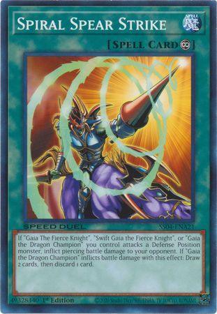 1st Edition, Common, Continuous Spell, Speed Duel: Match of the Millennium, Spell Spiral Spear Strike [SS04-ENA21] Common - Trading Card World