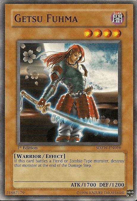 1st Edition, Common, Dark, Effect Monster, Structure Deck: Zombie World, Warrior Getsu Fuhma [SDZW-EN010] Common - Trading Card World