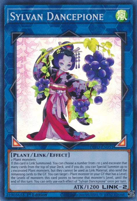 1st Edition, Dimension Force, Link/Effect Monster, Plant, Super Rare, Wind Sylvan Dancepione [DIFO-EN051] Super Rare - Trading Card World