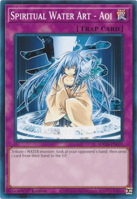 1st Edition, Common, Normal Trap, Structure Deck: Spirit Charmers, Trap Spiritual Water Art - Aoi [SDCH-EN031] Common - Trading Card World