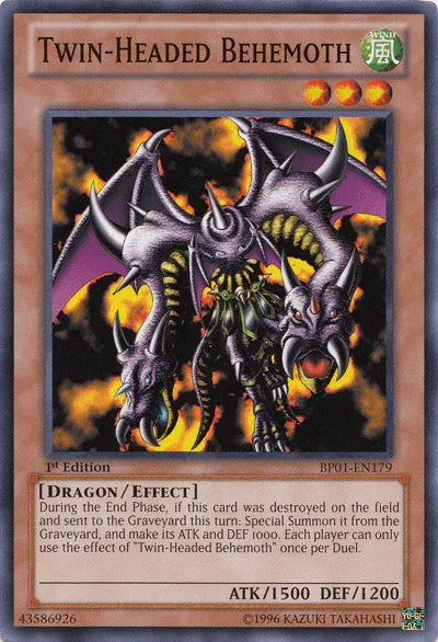 1st Edition, Battle Pack: Epic Dawn, Common, Dragon, Effect Monster, Unlimited, Wind Twin-Headed Behemoth [BP01-EN179] Common - Trading Card World