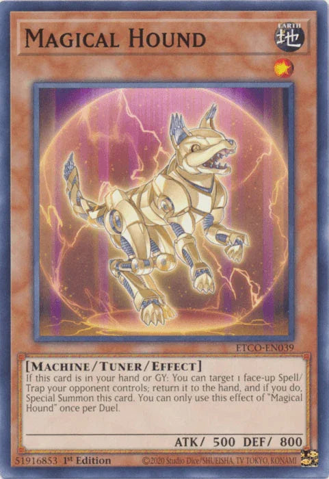 1st Edition, Common, Earth, Eternity Code, Machine, Tuner/Effect Monster Magical Hound [ETCO-EN039] Common - Trading Card World