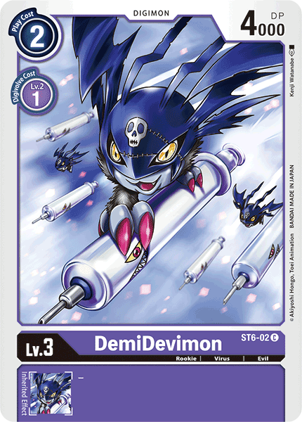 Common, Digimon, Evil, Purple, Rookie, ST6-02, Starter Deck: Venomous Violet, Virus DemiDevimon [ST6-02] [Starter Deck: Venomous Violet] - Trading Card World