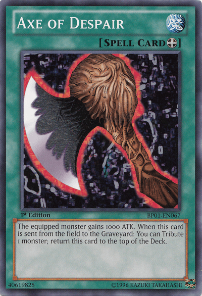 1st Edition, Battle Pack: Epic Dawn, Common, Equip Spell, Spell, Unlimited Axe of Despair [BP01-EN067] Common - Trading Card World