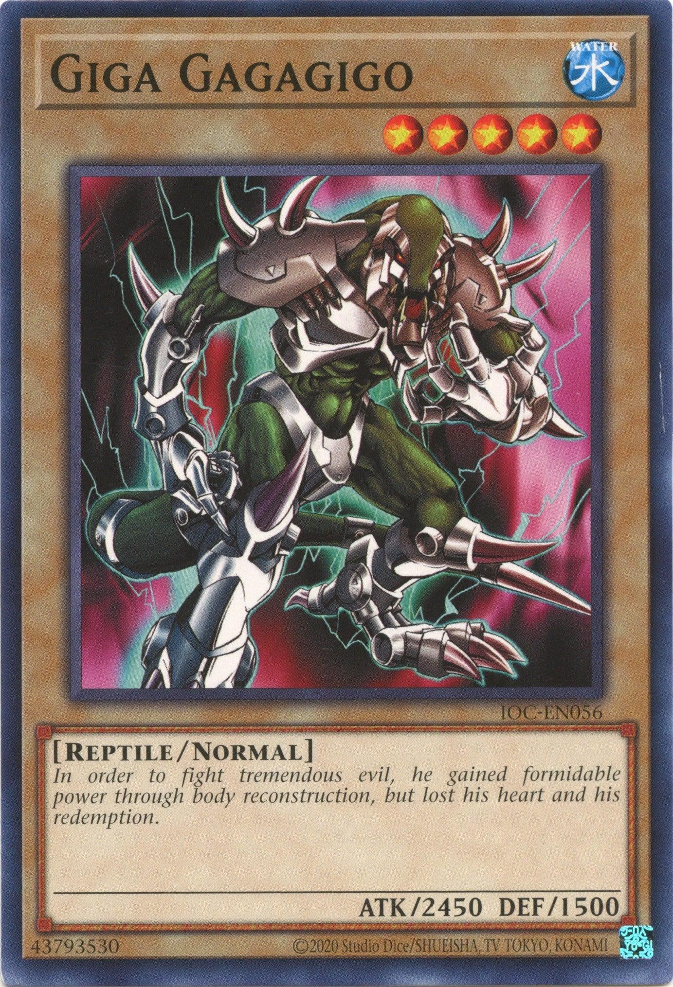 Common, Invasion of Chaos (25th Anniversary Edition), Normal Monster, Reptile, Unlimited, Water Giga Gagagigo (25th Anniversary) [IOC-EN056] Common - Trading Card World