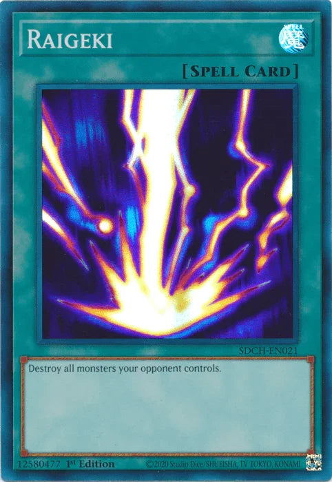 1st Edition, Normal Spell, Spell, Structure Deck: Spirit Charmers, Super Rare Raigeki [SDCH-EN021] Super Rare - Trading Card World