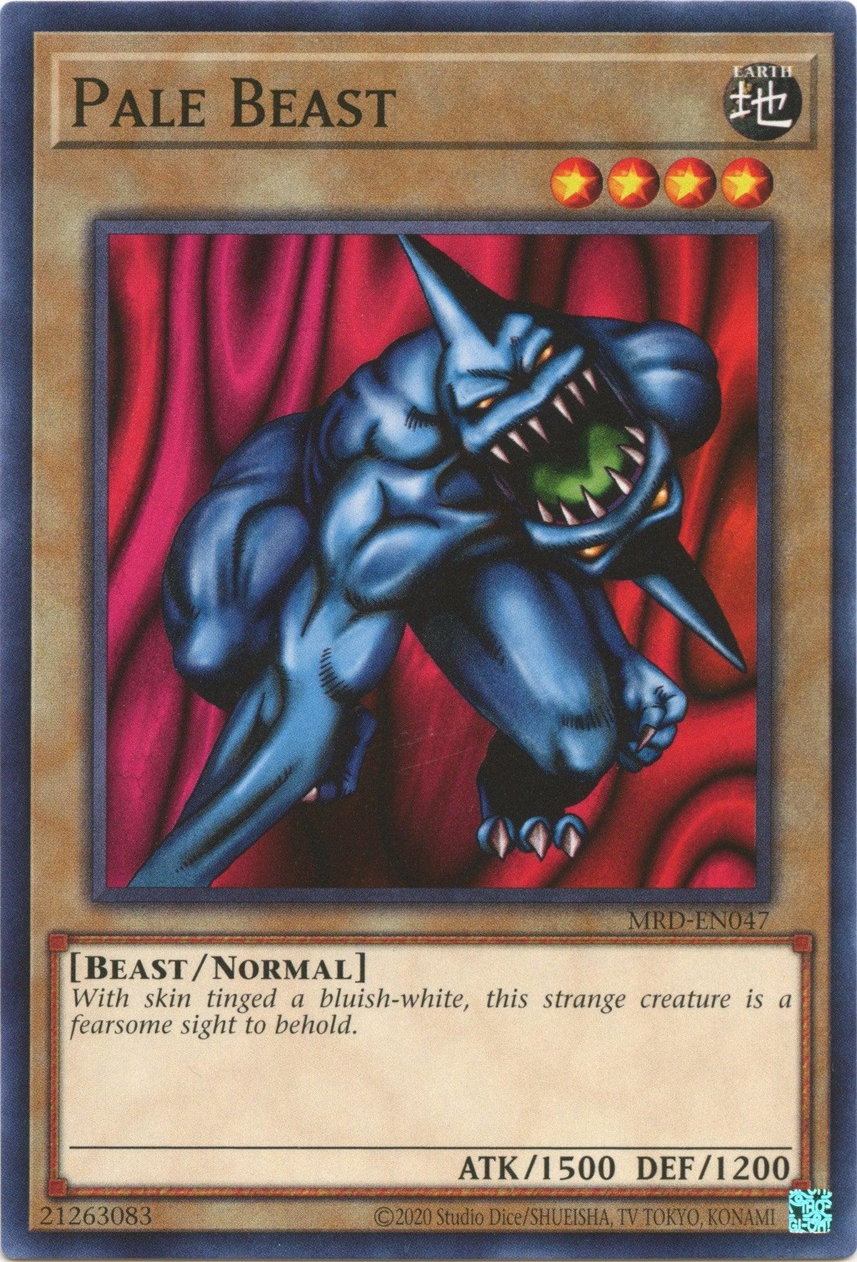 Beast, Common, Earth, Metal Raiders (25th Anniversary Edition), Normal Monster, Unlimited Pale Beast (25th Anniversary) [MRD-EN047] Common - Trading Card World
