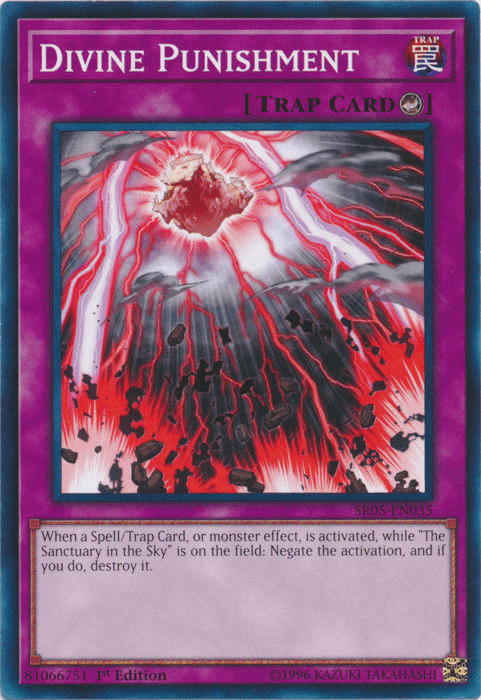 1st Edition, Common, Counter Trap, Structure Deck: Wave of Light, Trap Divine Punishment [SR05-EN035] Common - Trading Card World
