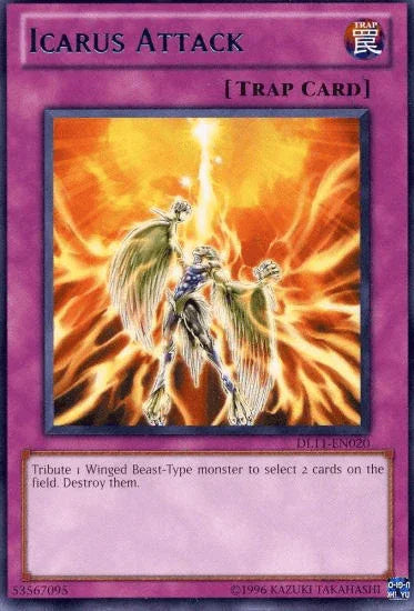 Duelist League Promo, Normal Trap, Rare, Trap, Unlimited Icarus Attack (Blue) [DL11-EN020] Rare - Trading Card World