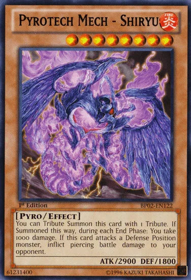 1st Edition, Battle Pack 2: War of the Giants, Effect Monster, Fire, Mosaic Rare, Pyro, Unlimited Pyrotech Mech - Shiryu [BP02-EN122] Mosaic Rare - Trading Card World