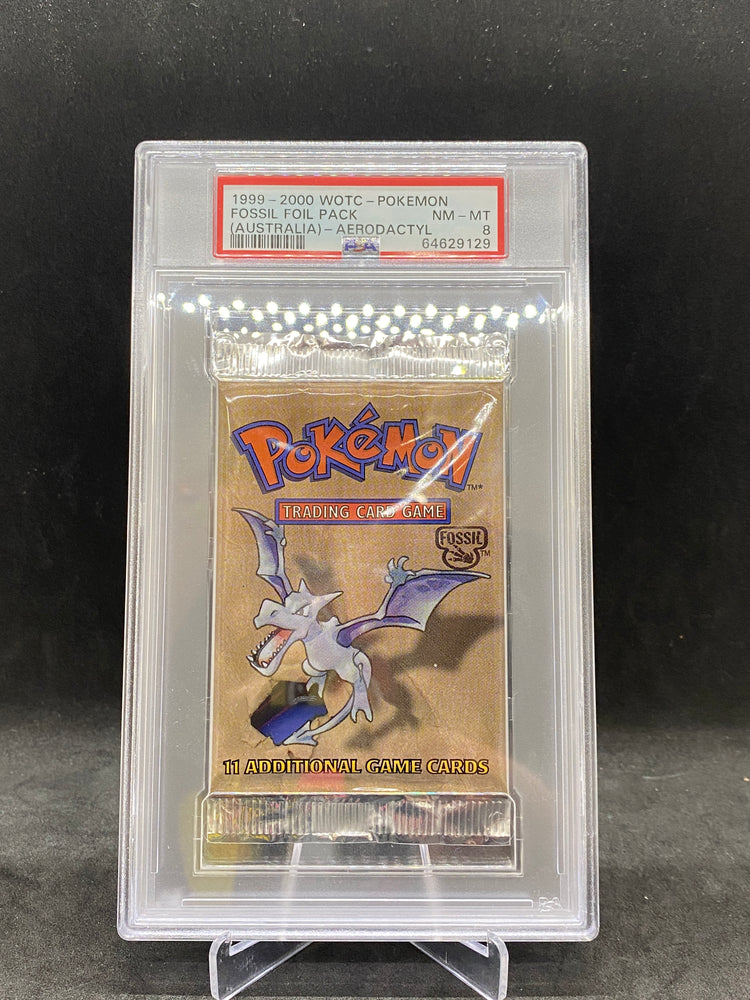 1999-2000 WOTC- Pokemon Fossil Foil Pack (Australia) -Aerodactyl PSA 8