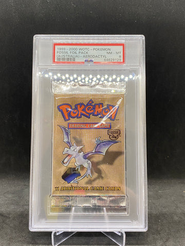 1999 Pokemon 1st Edition Fossil Booster Pack - Aerodactyl Art WOTC