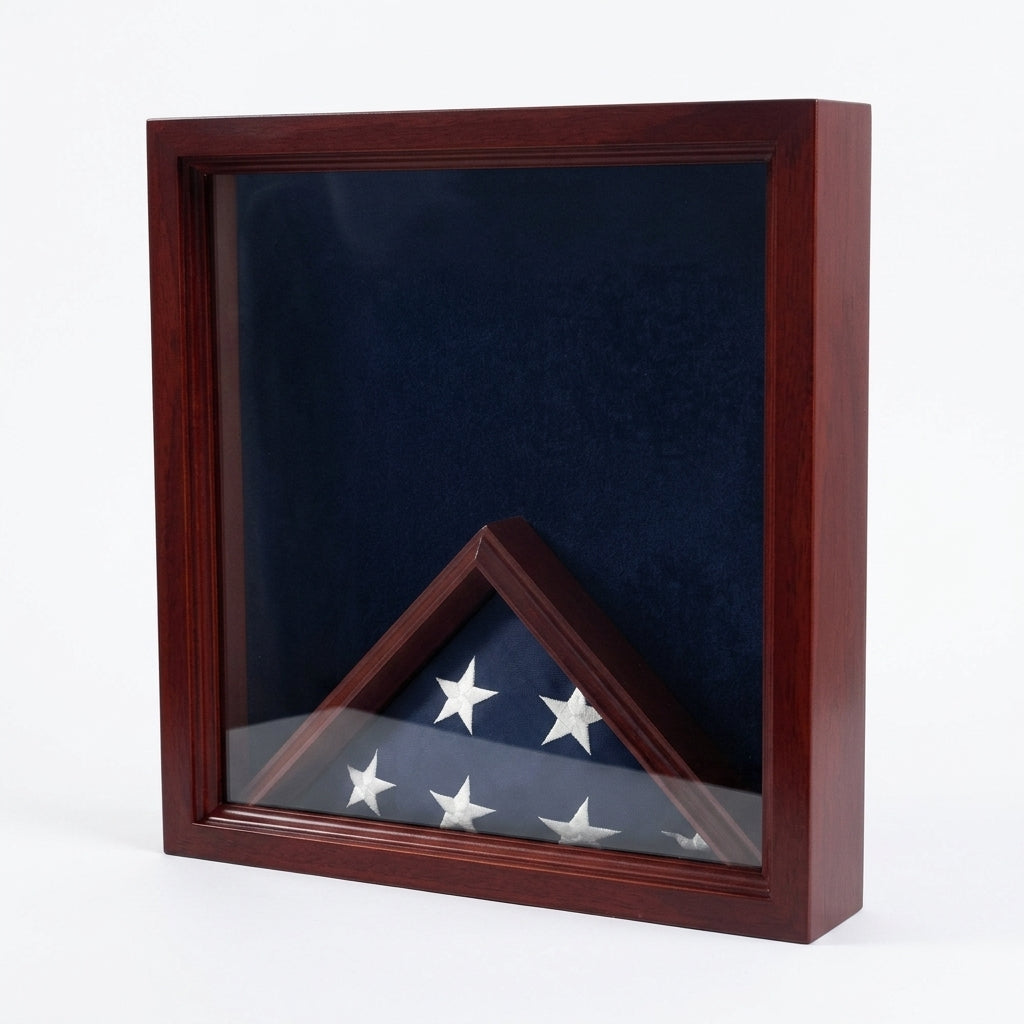 Casket Flag Case and Medal, Casket Medal Flag Display
