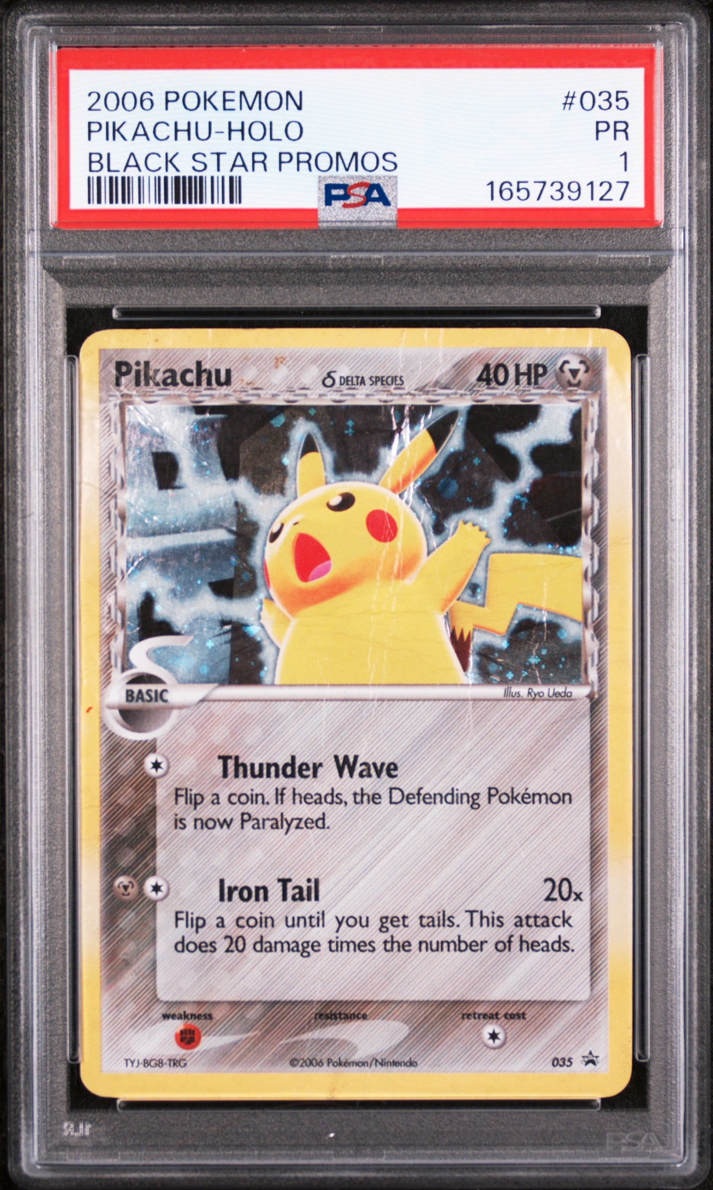 PSA 1 Pikachu (Holo Black Star Promos) #035 · Black Star Promos · 2006 — front