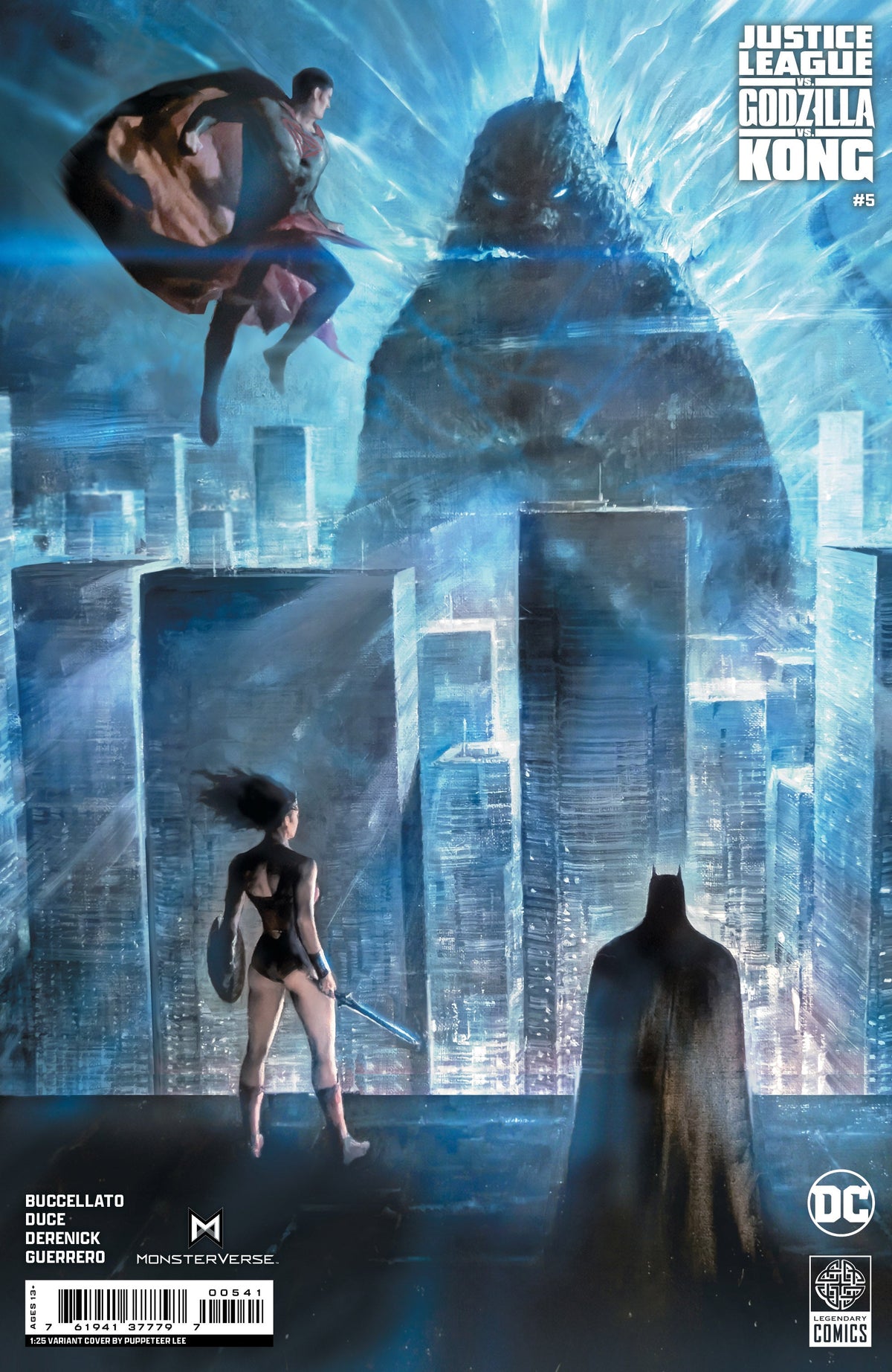 Justice League Vs Godzilla Vs Kong #5 (Of 7) D 1:25 Puppeteer Lee Card Stock Variant (02/20/2024) Dc