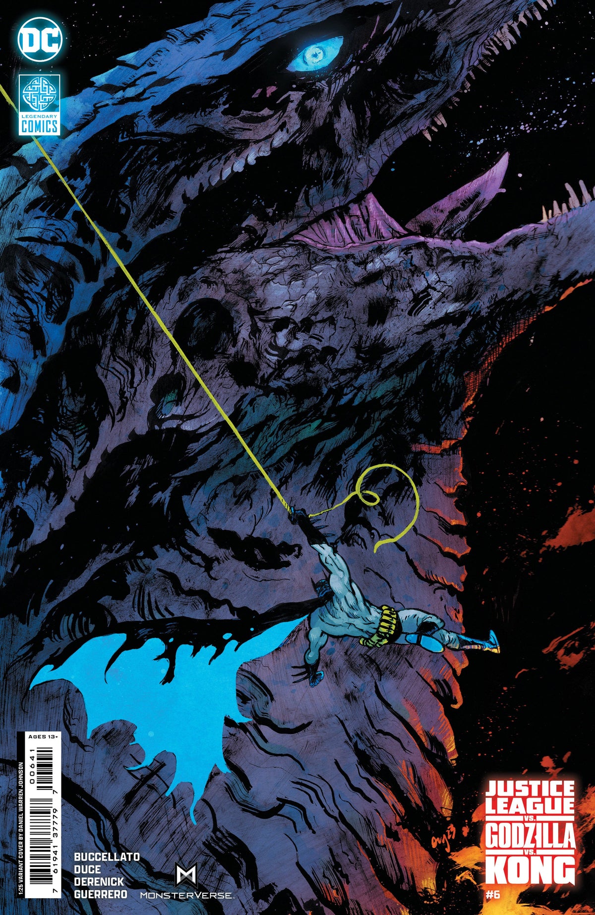 Justice League Vs Godzilla Vs Kong #6 (Of 7) D 1:25 Daniel Warren Johnson Card Stock Variant (03/19/2024) Dc