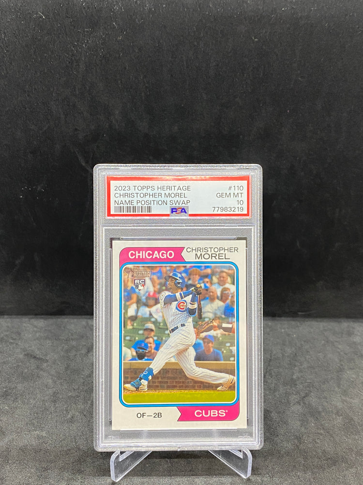 2023 Topps Heritage Name Position Swap Christopher Morel PSA 10