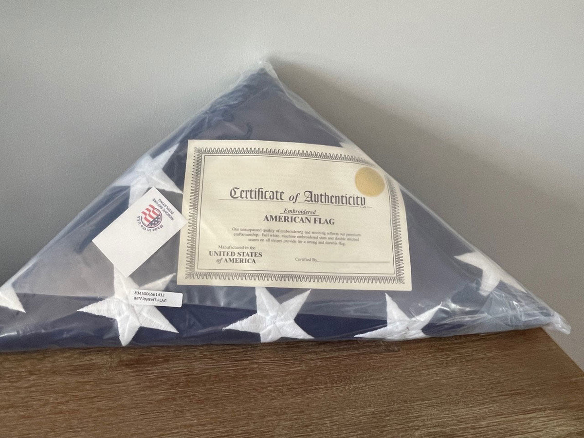 Folded large American flag, Folded flag for flag case