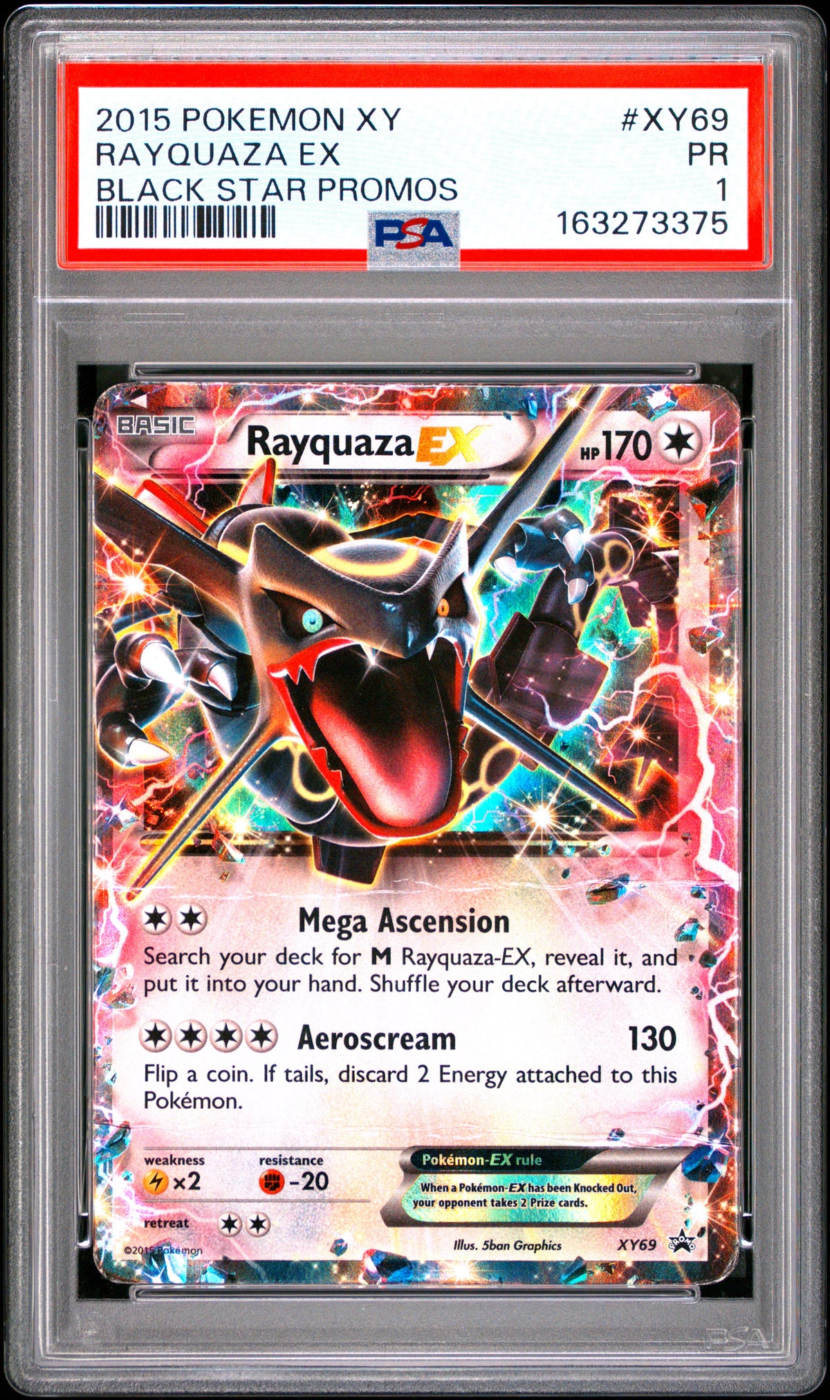 PSA 1 Rayquaza EX Black Star Promos #XY69 · XY Black Star Promos · 2015 — front
