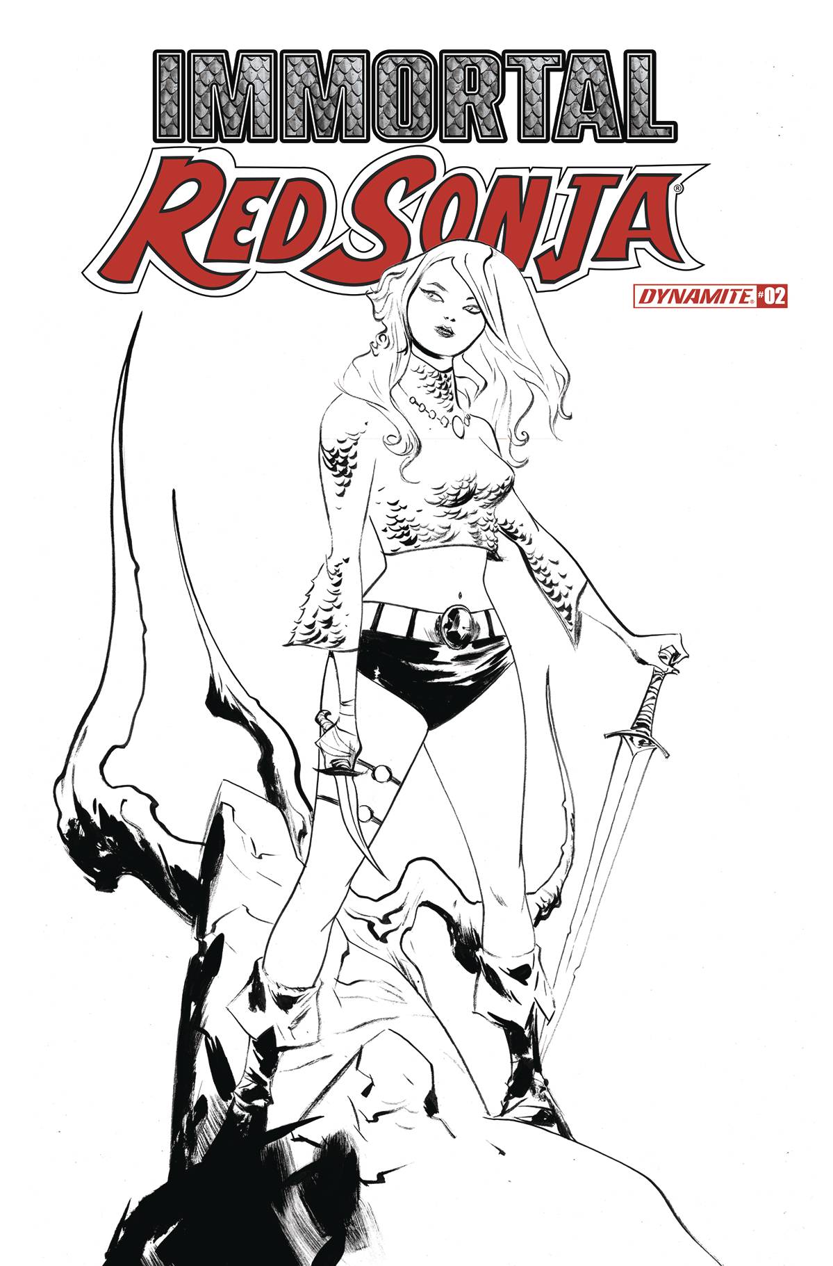 Immortal Red Sonja #1 V 1:11 FOC Jae Lee Sketch Variant (04/13/2022) Dynamite