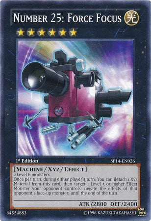 1st Edition, Common, Light, Machine, Star Pack 2014, Xyz/Effect Monster Number 25: Force Focus [SP14-EN026] Common - Trading Card World