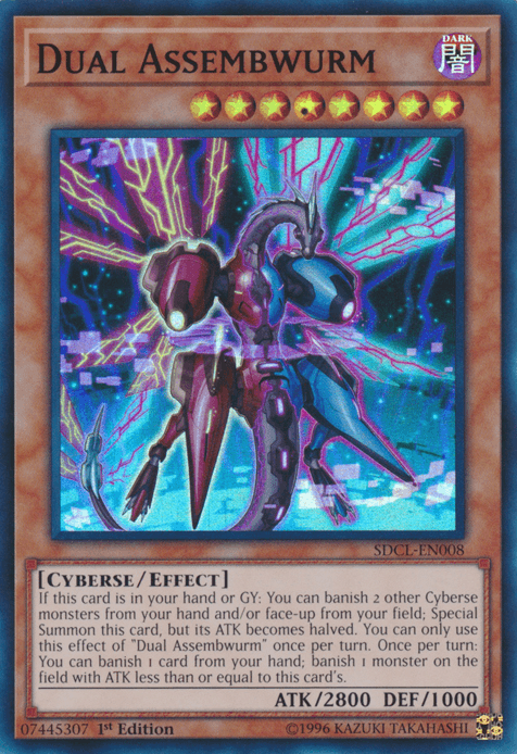 1st Edition, Cyberse, Dark, Effect Monster, Structure Deck: Cyberse Link, Super Rare Dual Assembwurm [SDCL-EN008] Super Rare - Trading Card World