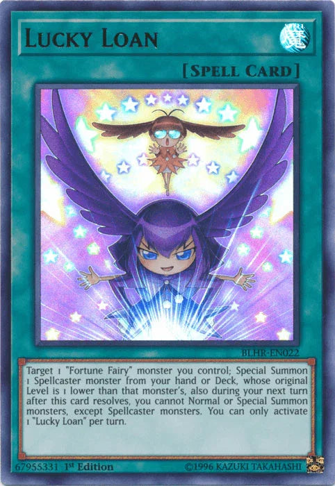 1st Edition, Battles of Legend: Hero's Revenge, Normal Spell, Spell, Ultra Rare Lucky Loan [BLHR-EN022] Ultra Rare - Trading Card World