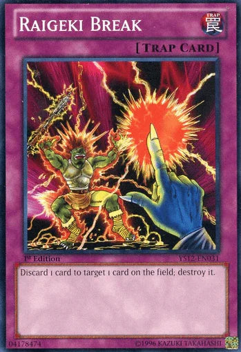 1st Edition, Common, Normal Trap, Starter Deck: Xyz Symphony, Trap Raigeki Break [YS12-EN031] Common - Trading Card World