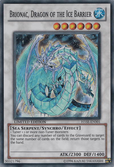 Hidden Arsenal 5: Steelswarm Invasion SE, Limited, Sea Serpent, Super Rare, Synchro/Effect Monster, Water Brionac, Dragon of the Ice Barrier [H5SE-EN001] Super Rare - Trading Card World